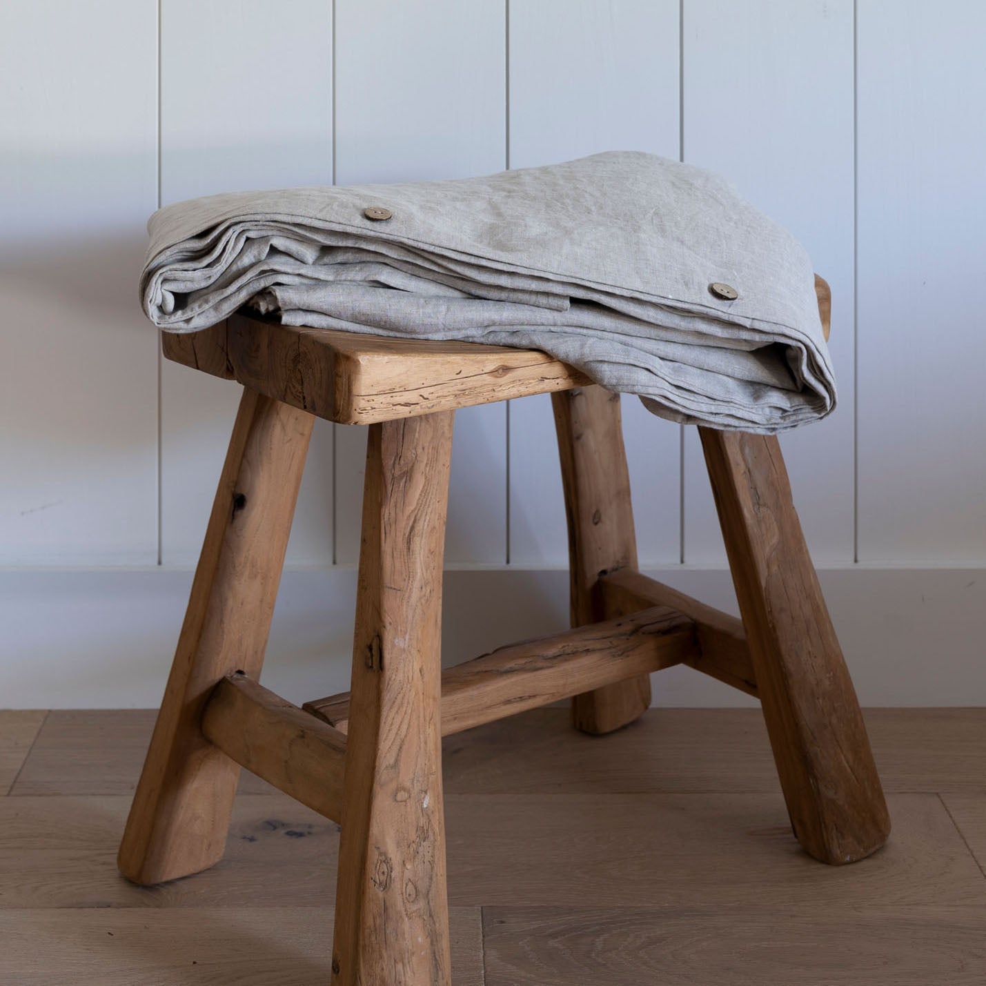 Natural European Linen Duvet Cover - Melange