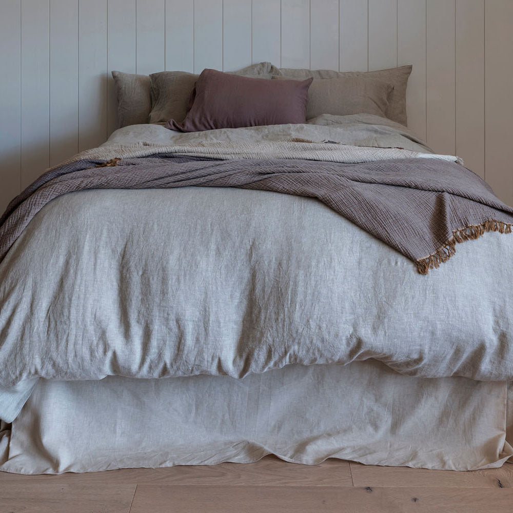 Natural European Linen Duvet Cover - Canvas
