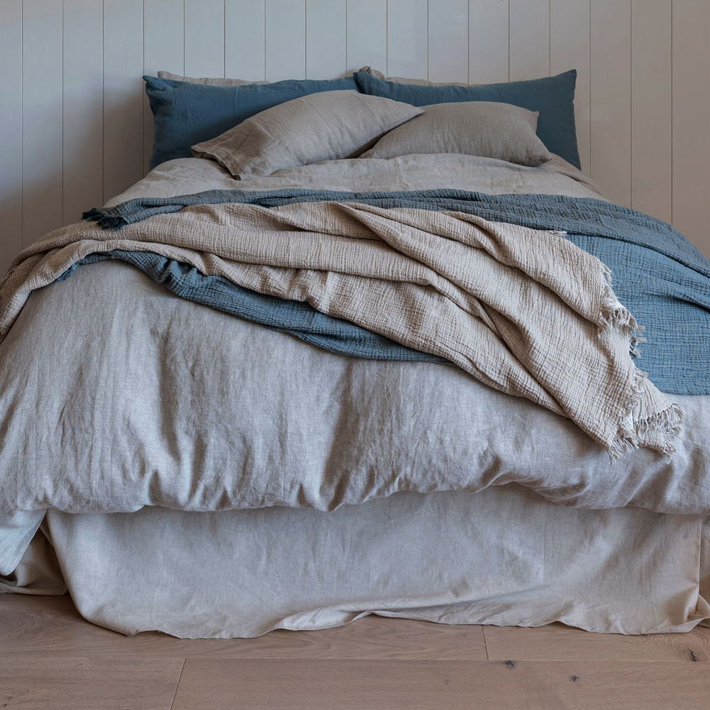 Natural European Linen Duvet Cover - Canvas