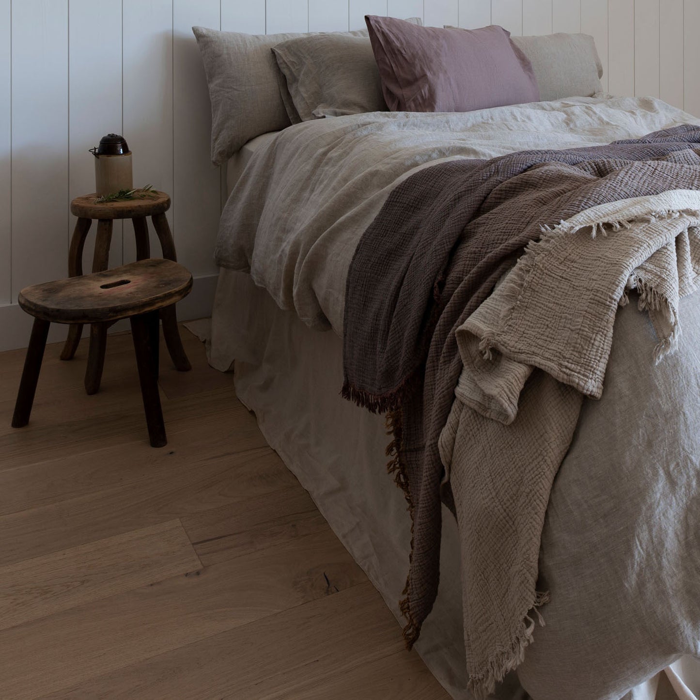 Natural European Linen Duvet Cover - Canvas