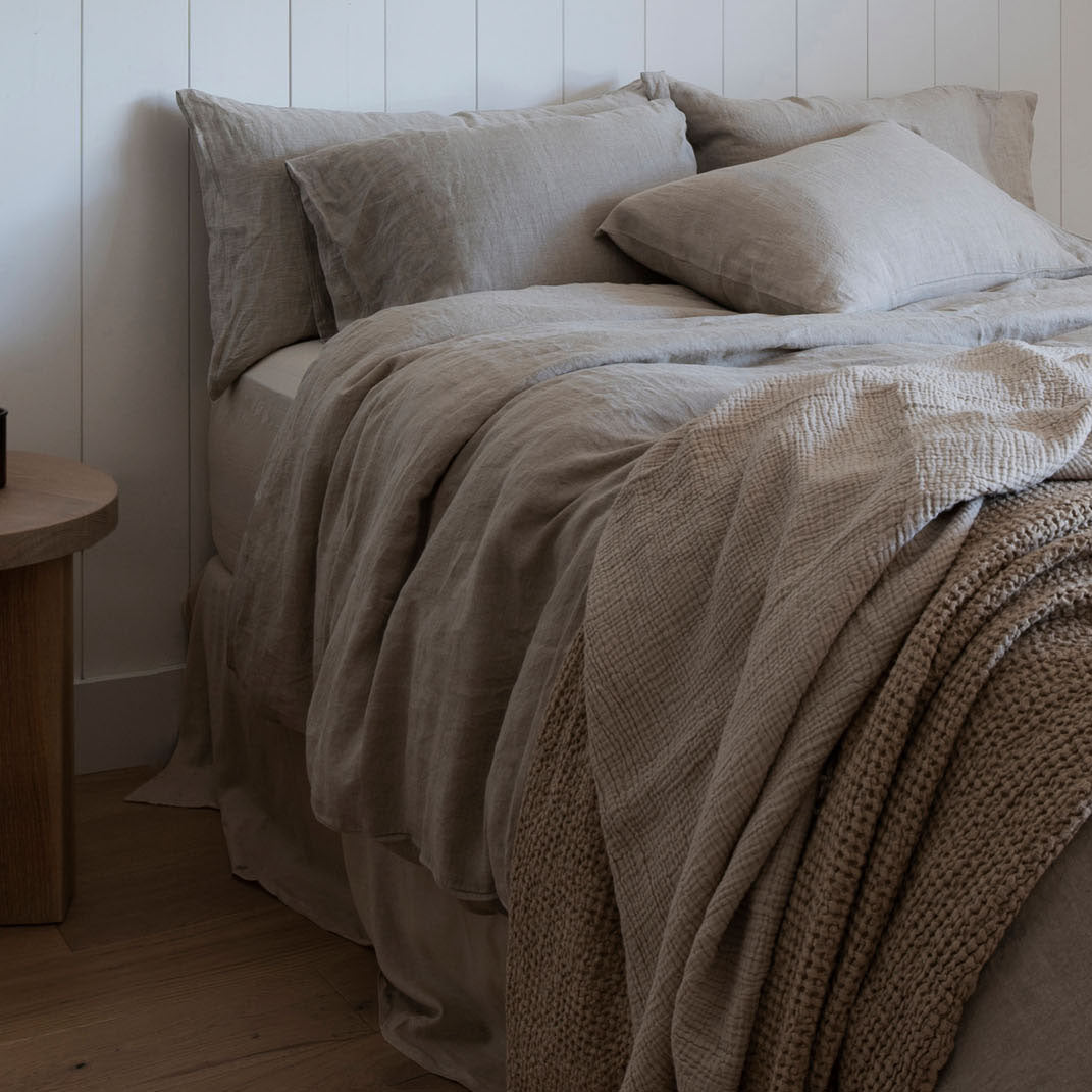 Natural European Linen Duvet Cover - Canvas