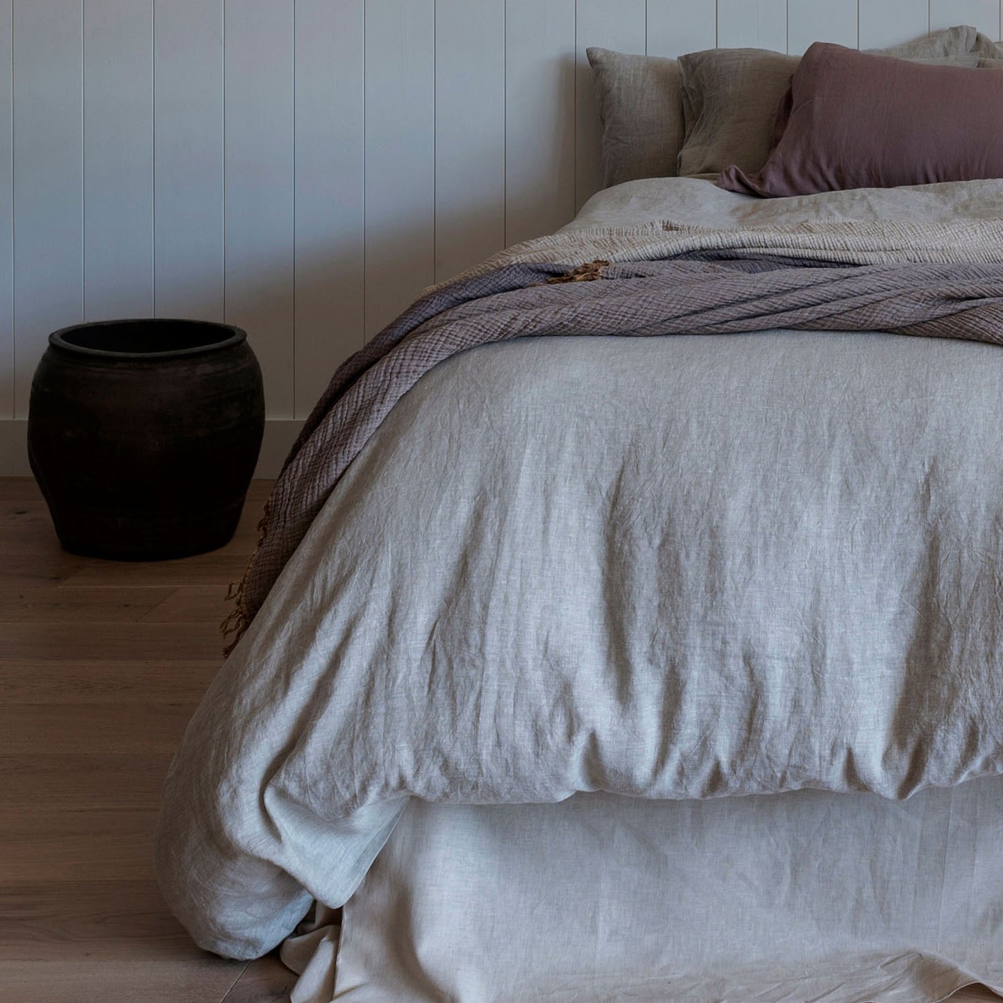 Natural European Linen Duvet Cover - Canvas