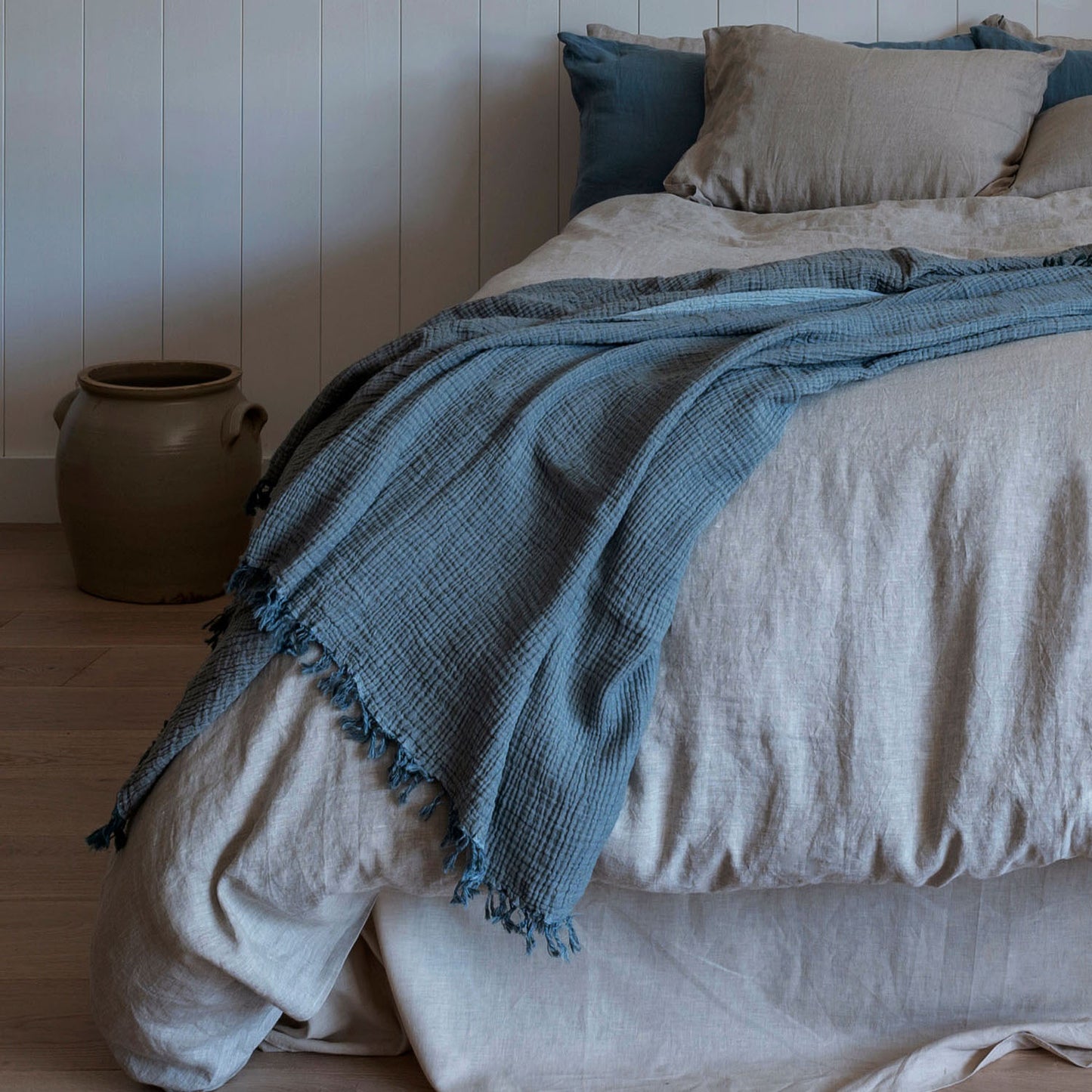 Natural European Linen Duvet Cover - Canvas
