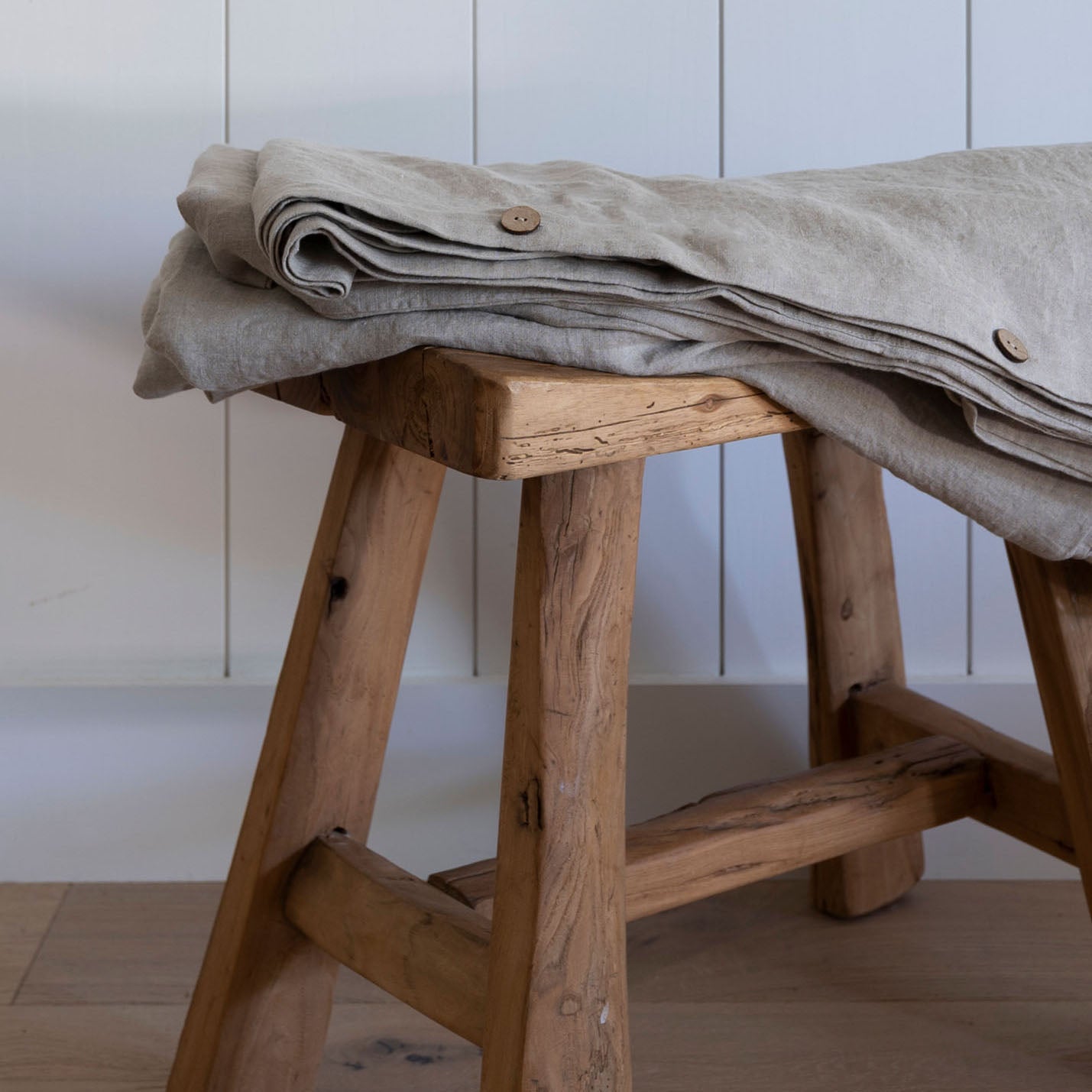 Natural European Linen Duvet Cover - Canvas