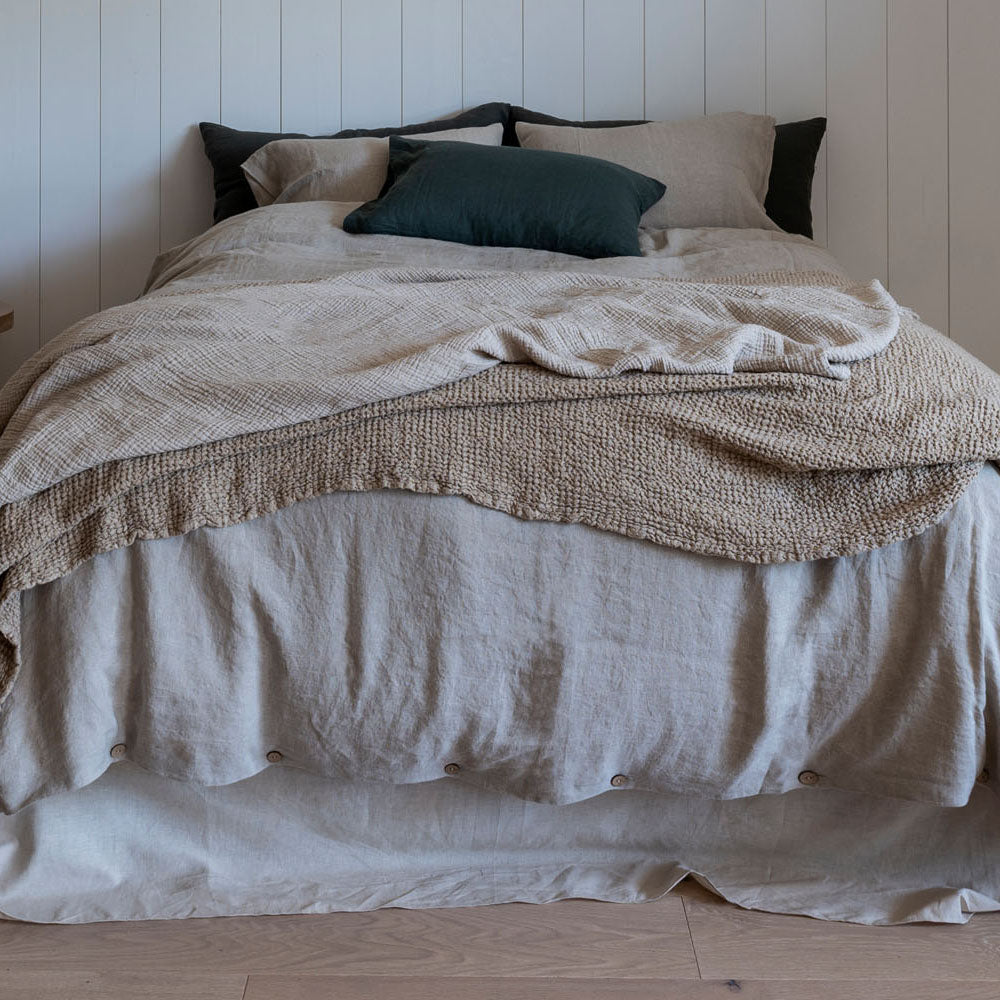 Natural European Linen Duvet Cover - Canvas