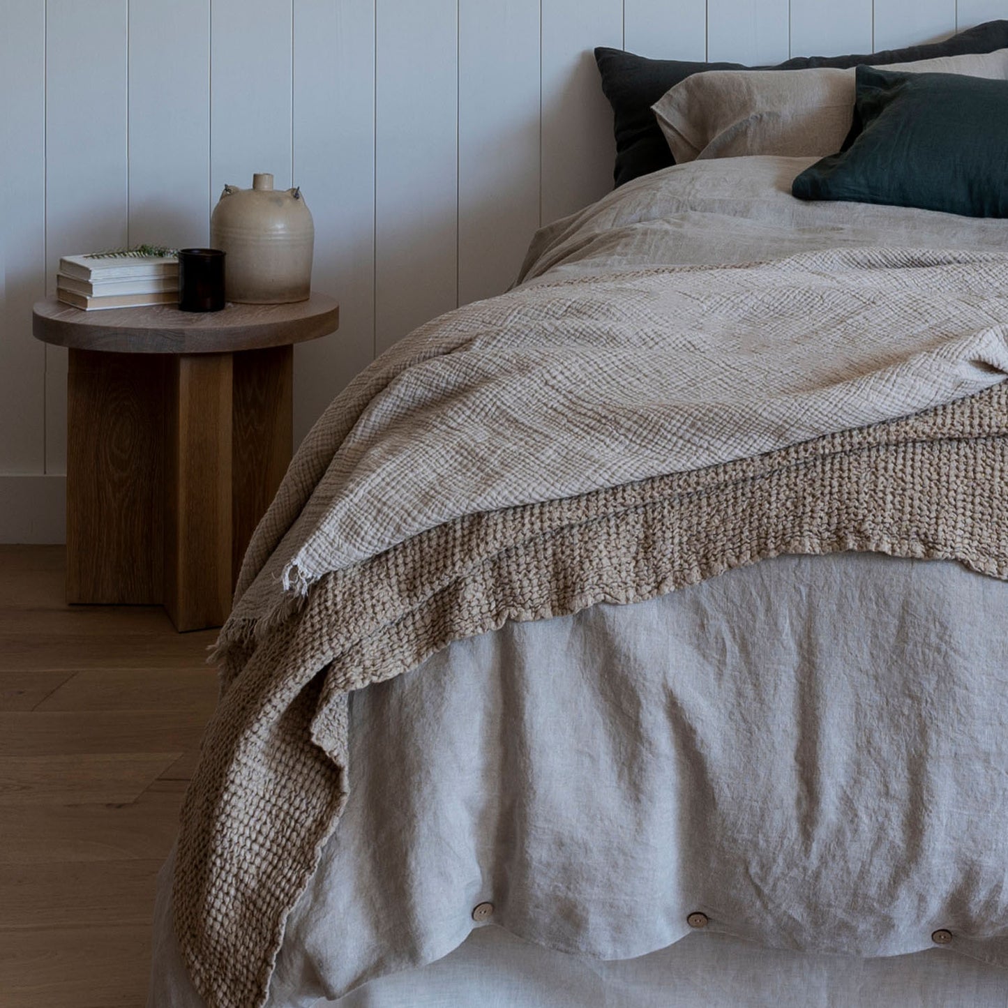 Natural European Linen Duvet Cover - Canvas