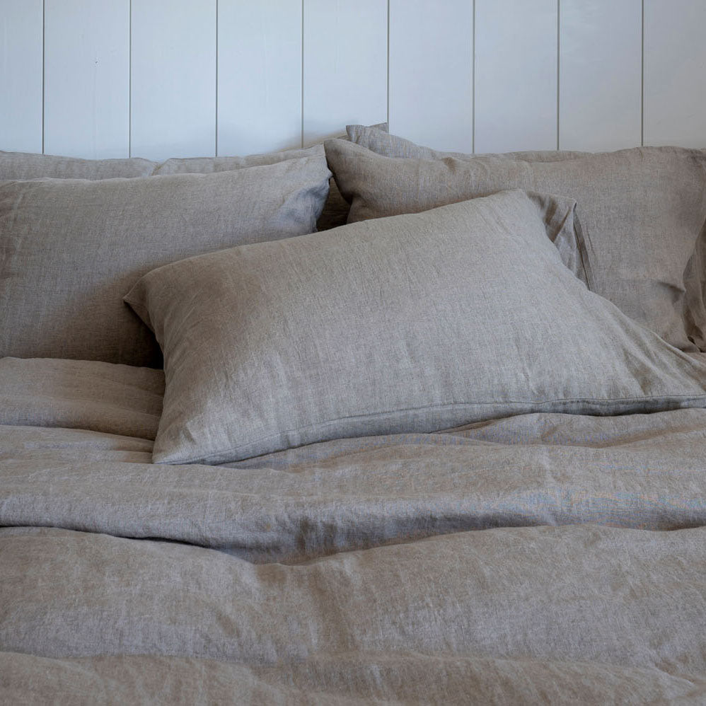 Natural European Linen Pillowcase - Canvas