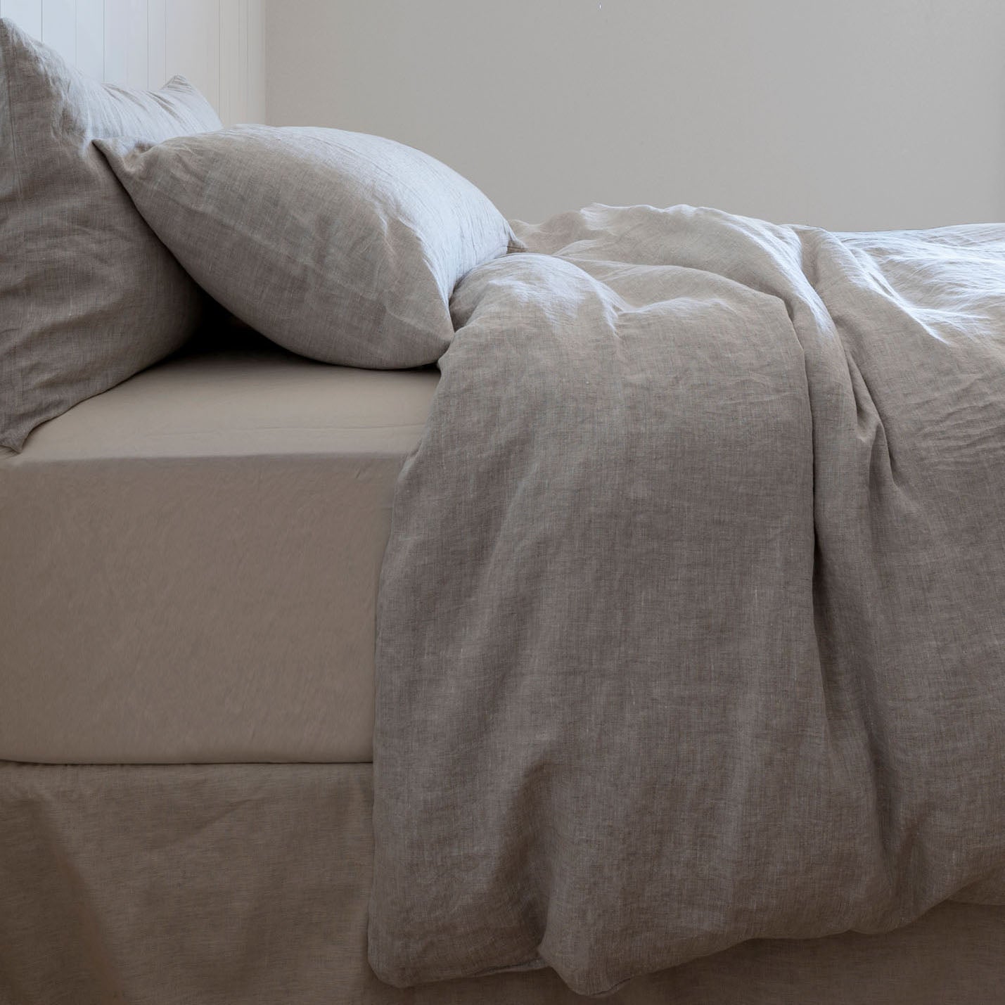Natural European Linen Duvet Cover - Melange