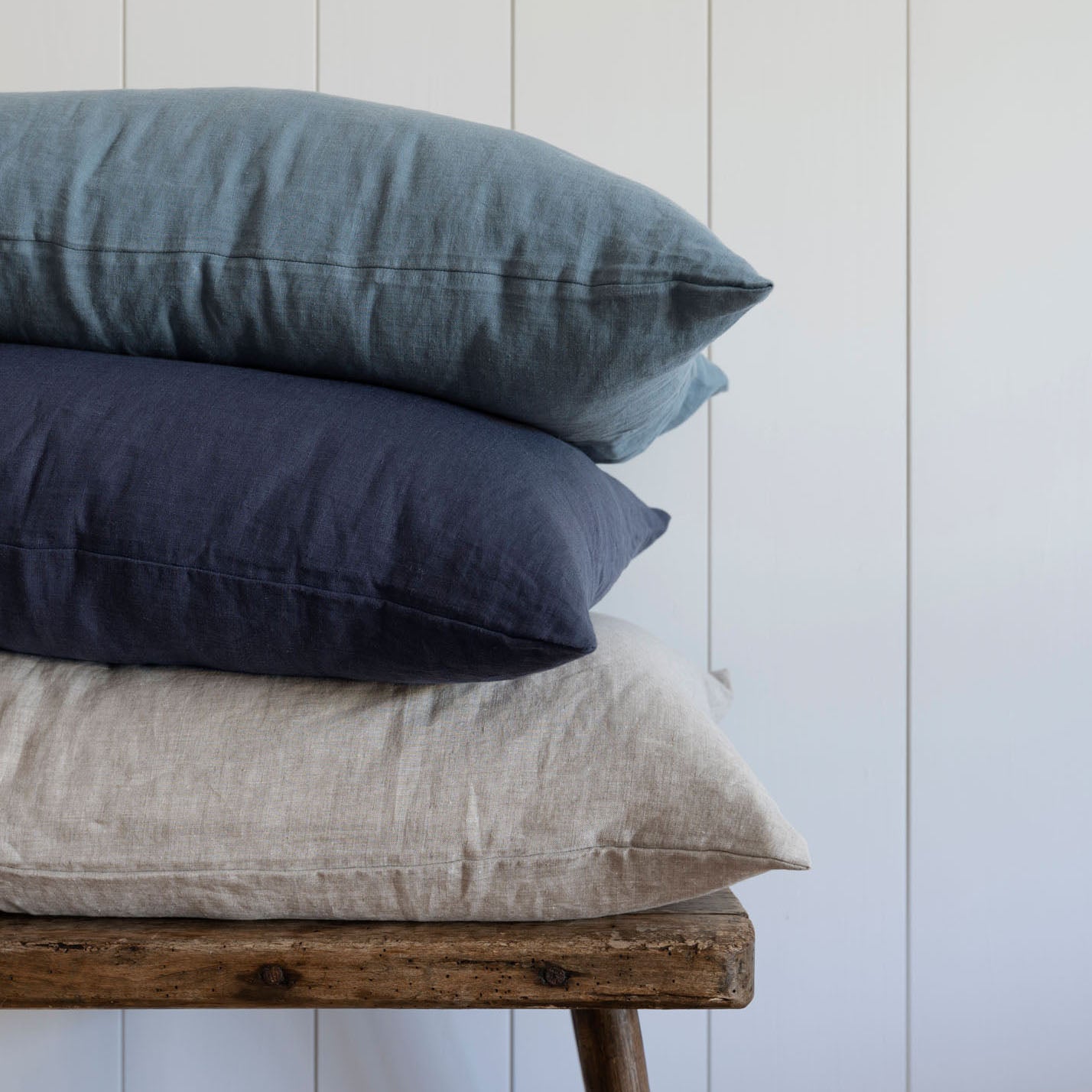 Natural European Linen Pillowcase - Mist