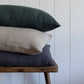 Natural European Linen Pillowcase - Midnight