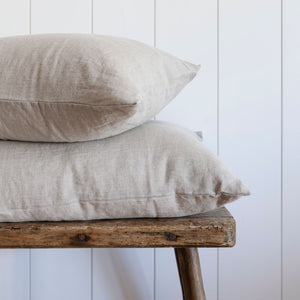 Natural European Linen Pillowcase - Melange