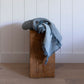 Double Sided Fringe Throw Blanket - Fog