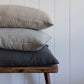 Natural European Linen Pillowcase - Storm [Made to Order Color]