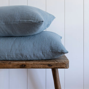 Natural European Linen Pillowcase - Mist