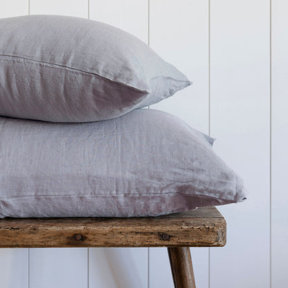 Natural European Linen Pillowcase - Stone