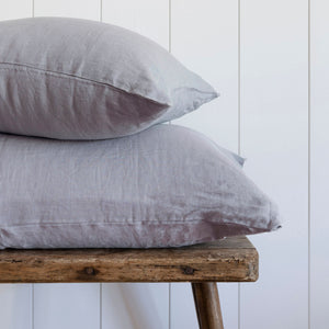 Natural European Linen Pillowcase - Stone