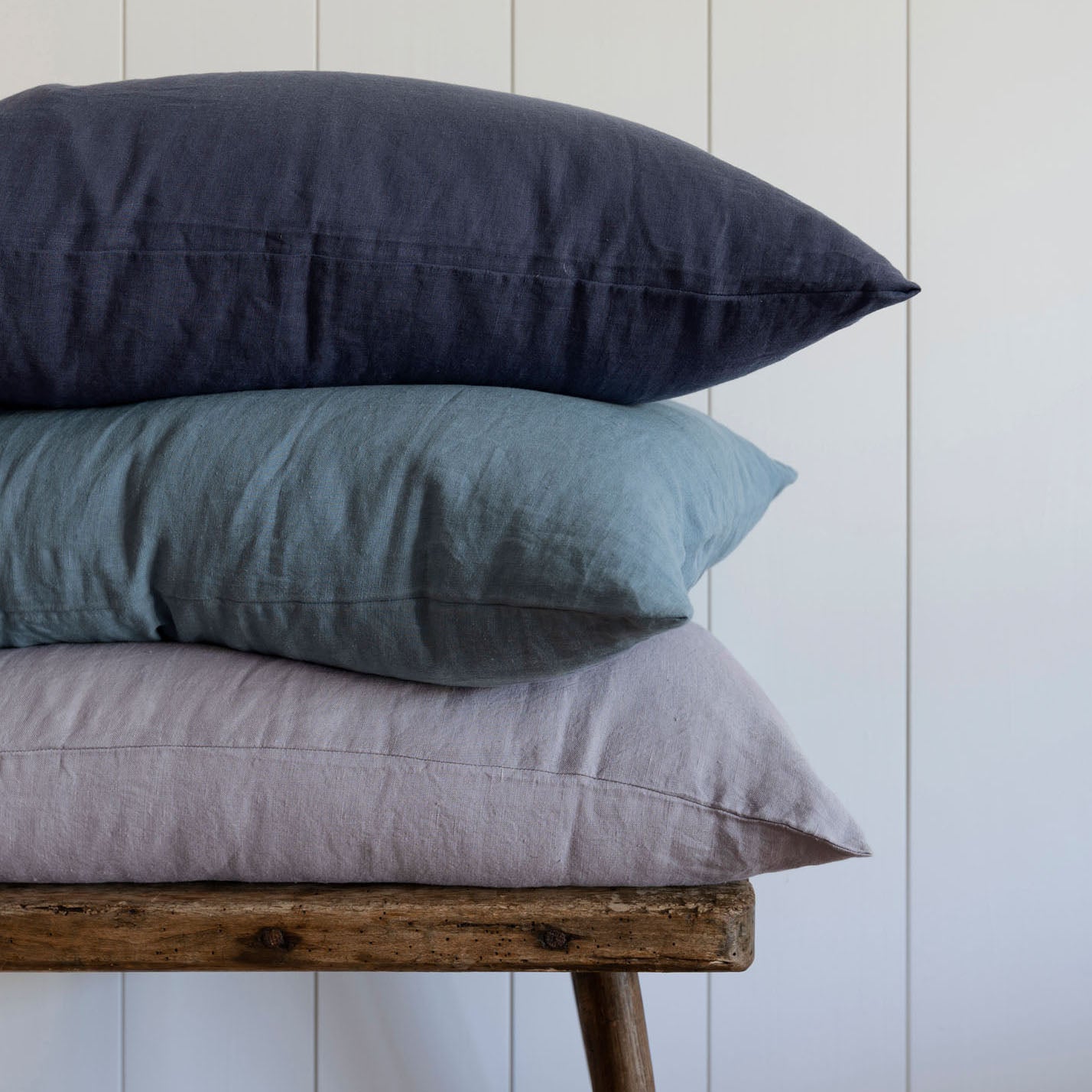 Natural European Linen Pillowcase - Mist