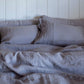 Natural European Linen Duvet Cover - Stone