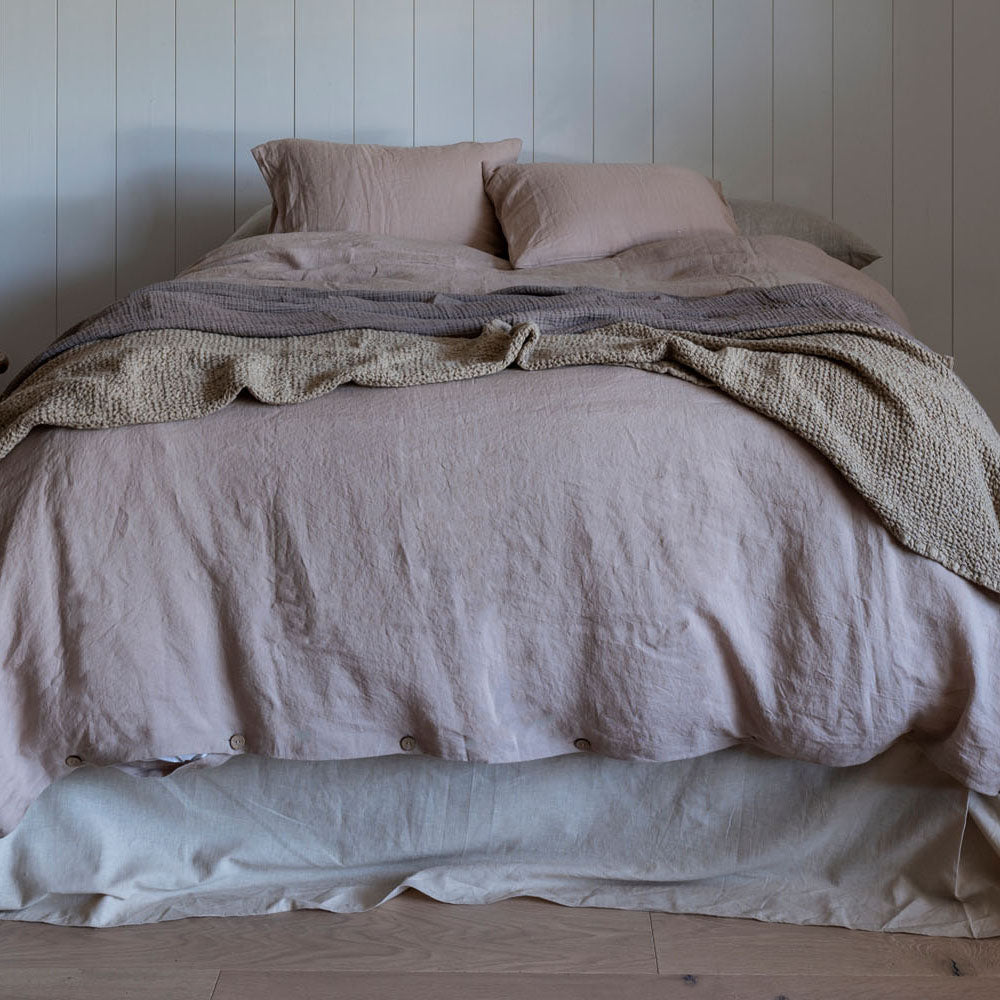 Natural European Linen Duvet Cover - Truffle