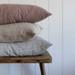 Natural European Linen Pillowcase - Stripe [Made to Order Color]