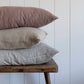 Natural European Linen Pillowcase - Wood Rose [Made to Order Color]